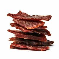 photo of jerky with no background with white back