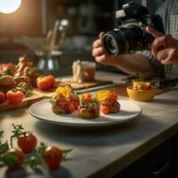 fotorrealista profesional comida comercial fotografía foto