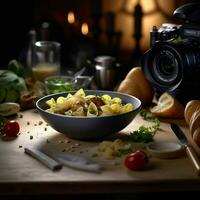 fotorrealista profesional comida comercial fotografía foto