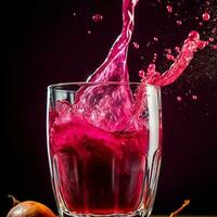 product shots of A vibrant glass of beet juice by photo