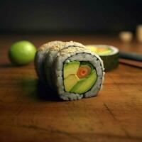product shots of Avocado roll high quality 4k photo