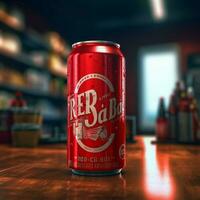 product shots of Big Red soft drink high quality photo