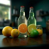 product shots of Citrus soda high quality 4k ult photo