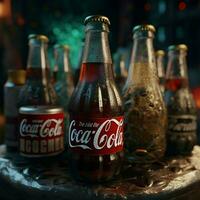 producto disparos de Coca Cola blak alto calidad 4k foto