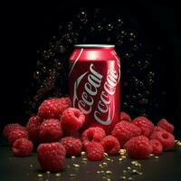 producto disparos de Coca Cola frambuesa alto calidad foto