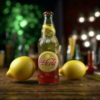 product shots of Coca-Cola with Lemon high quali photo