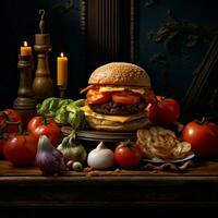 product shots of Condiments Slices of tomatoes Ta photo
