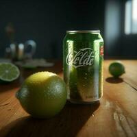 product shots of Diet Coke Lime high quality 4k photo