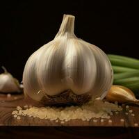 product shots of Garlic high quality 4k ultra hd photo