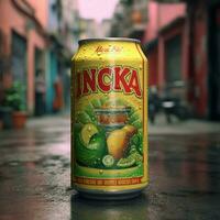 product shots of Inca Kola high quality 4k ultra photo