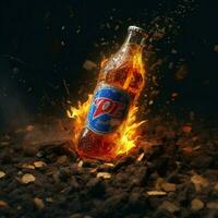 product shots of Pepsi Fire high quality 4k ultr photo