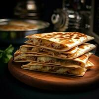 producto disparos de Quesadilla alto calidad 4k ultra foto