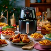 product shots of Realistic photo of air fryer on