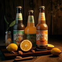 product shots of Seamans Beverages Orange and Gin photo
