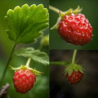 product shots of Wild Strawberry high quality 4k photo