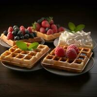 product shots of Waffles high quality 4k ultra h photo