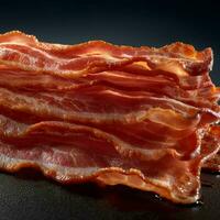 product shots of bacon high quality 4k ultra hd photo