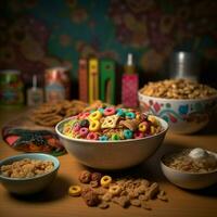 product shots of cereal high quality 4k ultra hd photo