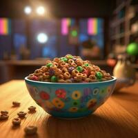 product shots of cereal high quality 4k ultra hd photo