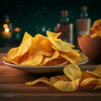 product shots of chips high quality 4k ultra hd photo