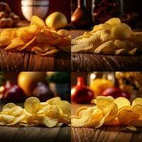 product shots of chips high quality 4k ultra hd photo