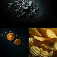 product shots of close - up dark minimalist background photo