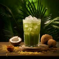 product shots of es dawet ayu a sweet cold drink photo