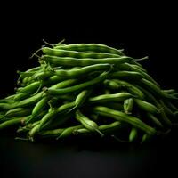 product shots of green beans high quality 4k ult photo