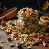 product shots of granola high quality 4k ultra h photo