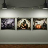 product shots of halloween banners high quality photo