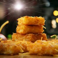 product shots of hash browns high quality 4k ult photo