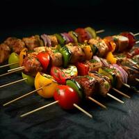 product shots of kabobs high quality 4k ultra hd photo