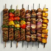 product shots of kabobs high quality 4k ultra hd photo