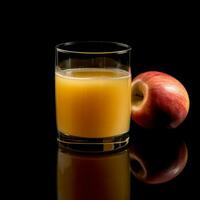 producto disparos de foto de manzana jugo con No bac