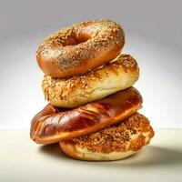 product shots of photo of bagels with no backgrou