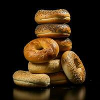 product shots of photo of bagels with no backgrou