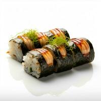 product shots of photo of eel sushi with no backg