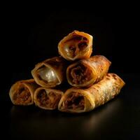 product shots of photo of eggrolls with no backgr