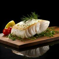 product shots of photo of halibut with no backgro