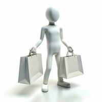 shopping with white background high quality ultra photo