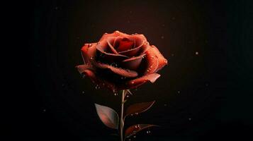 simple vectorial rose wallpaper black background photo