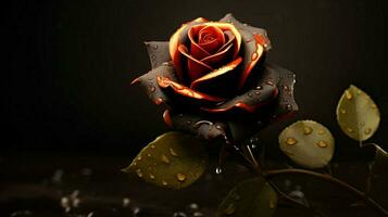 simple vectorial rose wallpaper black background photo