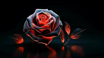 simple vectorial rose wallpaper black background photo