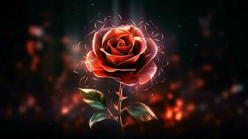 simple vectorial rose wallpaper black background photo