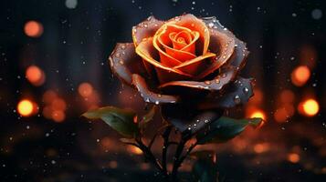 simple vectorial rose wallpaper black background photo