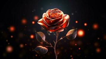 simple vectorial rose wallpaper black background photo