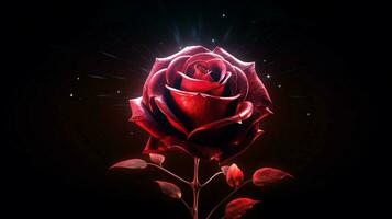 simple vectorial rose wallpaper black background photo