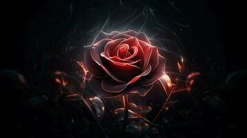 simple vectorial rose wallpaper black background photo