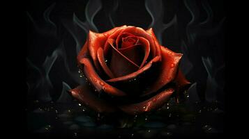 simple vectorial rose wallpaper black background photo