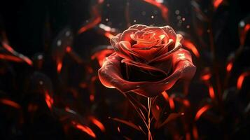 simple vectorial rose wallpaper black background photo
